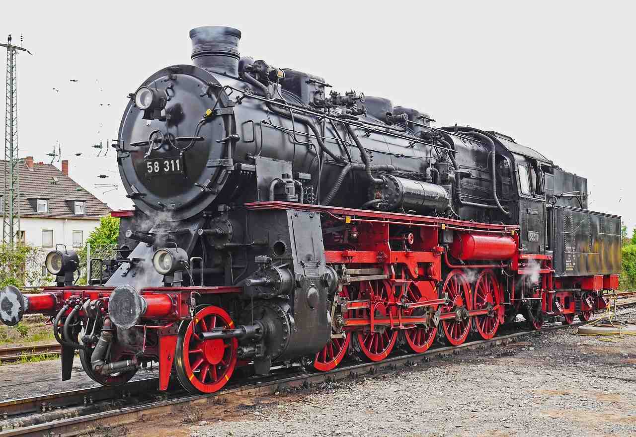 lokportrait, locomotive à vapeur, locomotive de train de marchandises